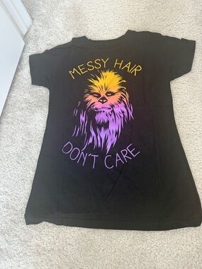 Disney Star Wars Women’s Messy Hair Don’t Care Chewbacca Shirt